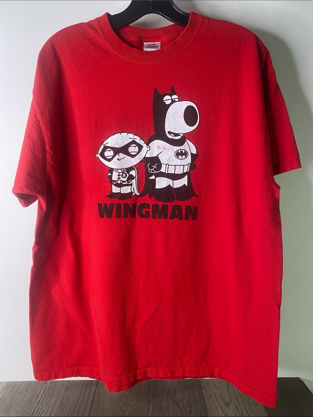 Vintage Y2K 2004 Family Guy Red 'Wingman' Graphic Tee Men’s Size XL - 1550